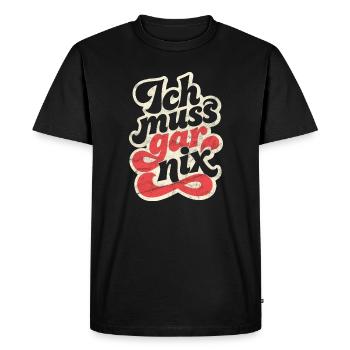 Je n’ai rien à dire - T-shirt Premium bio Homme - noir - Devant - Nico (187cm)