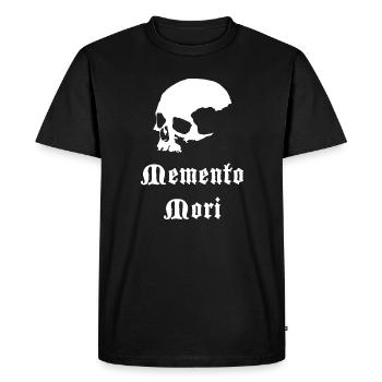 Estampe gothique de crâne Memento Mori - T-shirt Premium bio Homme - noir - Devant - Nico (187cm)