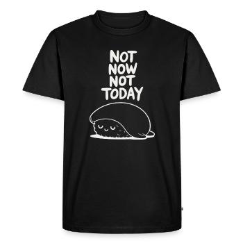 Not Now Not Today Sloth - Men's Premium Organic T-Shirt - black - Front - Nico (187cm)