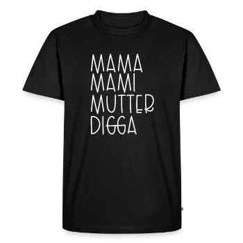Maman Maman Maman Digga - T-shirt Premium bio Homme - noir - Devant - Nico (187cm)