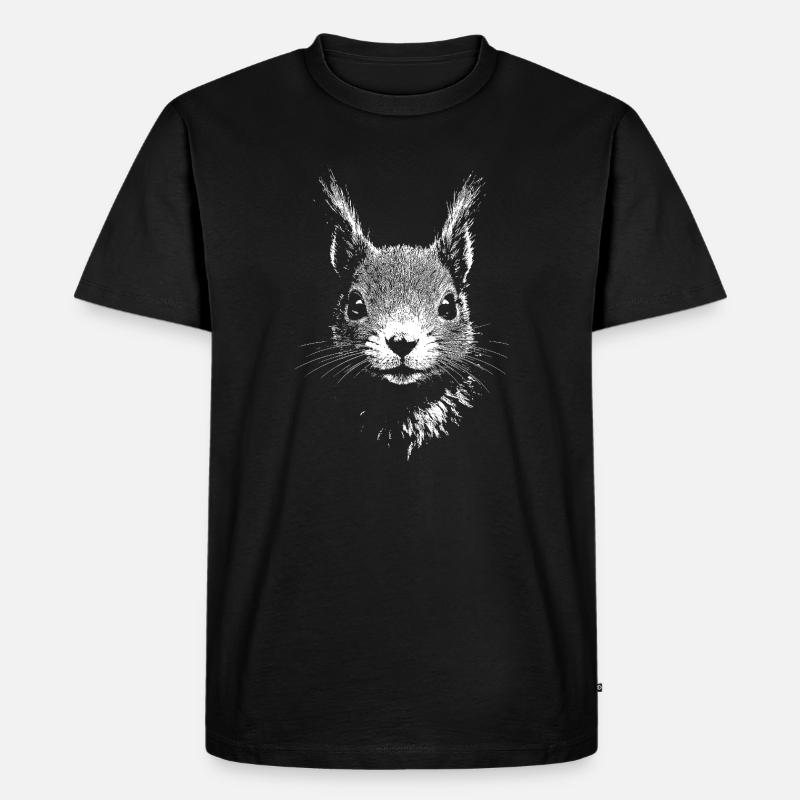 Eichhörnchen - Männer Premium Bio T-Shirt - Schwarz