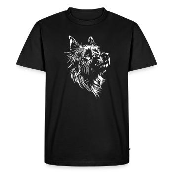 Silhouette de chien Australian Terrier Saules - T-shirt Premium bio Homme - noir - Devant - Nico (187cm)