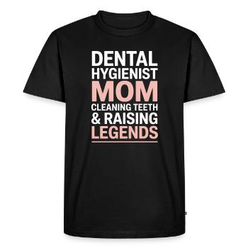 Maman hygiéniste dentaire - Cadeau fier de mère RDH - T-shirt Premium bio Homme - noir - Devant - Nico (187cm)