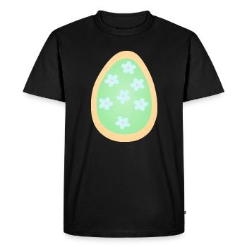 Motif d’œufs floraux pastel - T-shirt Premium bio Homme - noir - Devant - Nico (187cm)