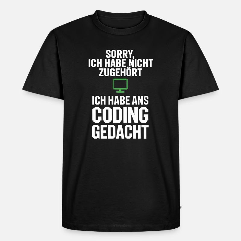 Désolé, j’ai pensé à coder - T-shirt Premium bio Homme - noir