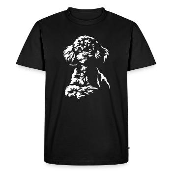Caniche « Édition Noire » - T-shirt Premium bio Homme - noir - Devant - Nico (187cm)
