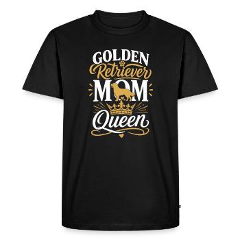 Golden Retriever Mom Queen - Men's Premium Organic T-Shirt - black - Front - Nico (187cm)