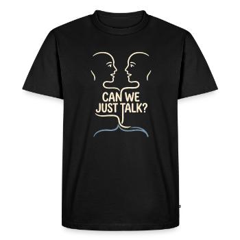 Against division for peace - Men's Premium Organic T-Shirt - black - Front - Nico (187cm)