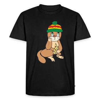 Chat mignon - T-shirt Premium bio Homme - noir - Devant - Nico (187cm)