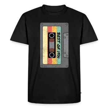 Le meilleur de 1971 cassette classique cadeau original - T-shirt Premium bio Homme - noir - Devant - Nico (187cm)