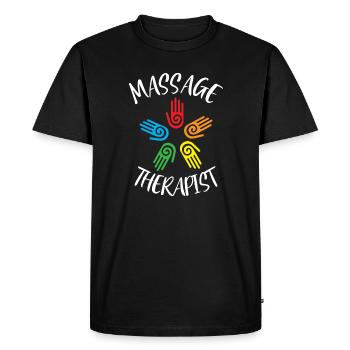 Massage therapy hand - Men's Premium Organic T-Shirt - black - Front - Nico (187cm)