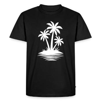 Palm Tree Island Beach Lover Gift - Summer Gift - Men's Premium Organic T-Shirt - black - Front - Nico (187cm)