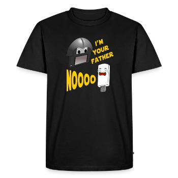 disquette usb père pc ballot connaisseur cadeau drôle - T-shirt Premium bio Homme - noir - Devant - Nico (187cm)