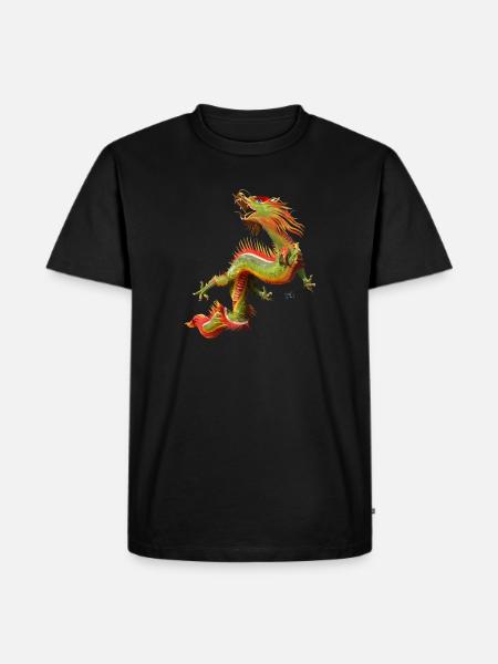 Chinese Dragon - Men's Premium Organic T-Shirt - black