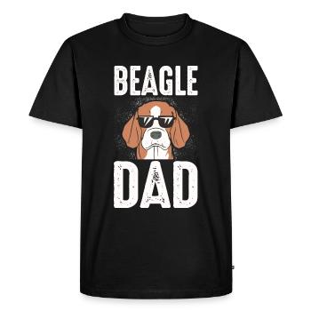 Beagle Dad Dog Dad Dad Dad Owner Fun Dogs - Men's Premium Organic T-Shirt - black - Front - Nico (187cm)