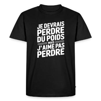 Je Devrais Perdre Du Poids Humour Diet Régime - T-shirt Premium bio Homme - noir - Devant - Nico (187cm)