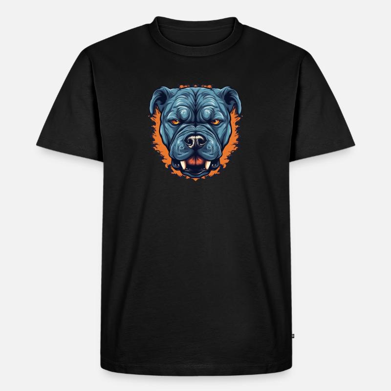 Pitbull - Männer Premium Bio T-Shirt - Schwarz