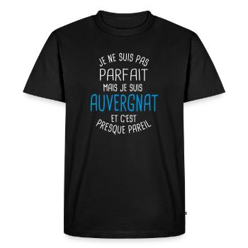 Pas parfait mais auvergnat - T-shirt Premium bio Homme - noir - Devant - Nico (187cm)
