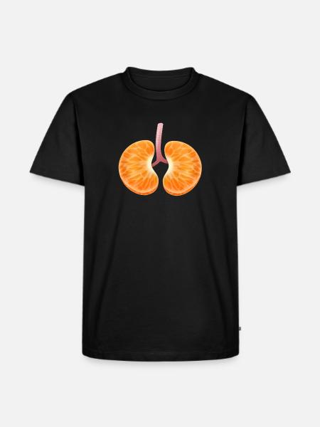 Tangerine lung - Men's Premium Organic T-Shirt - black
