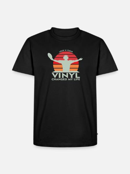 Vinyle - changé mon live - T-shirt Premium bio Homme - noir