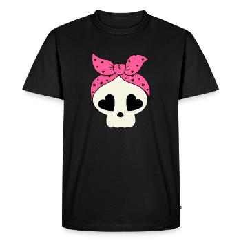 Crâne - T-shirt Premium bio Homme - noir - Devant - Nico (187cm)