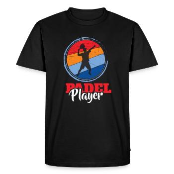 Padel Tennis Paddle Padel Ball Paddling Padel Tennis - Men's Premium Organic T-Shirt - black - Front - Nico (187cm)