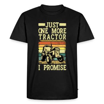 Tractor Lover Funny Tractor Gift - Men's Premium Organic T-Shirt - black - Front - Nico (187cm)