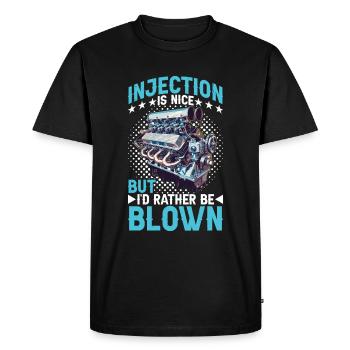 Injection Is Nice But I'd Rather Be Blown 15 - Men's Premium Organic T-Shirt - black - Front - Nico (187cm)