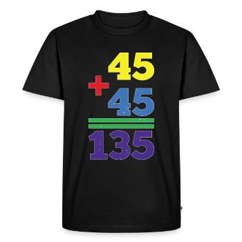 45 + 45 = 135 29 - T-shirt Premium bio Homme - noir - Devant - Nico (187cm)