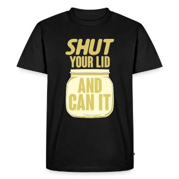 Fermez votre couvercle et pouvez-vous le faire 4 - T-shirt Premium bio Homme - noir - Devant - Nico (187cm)