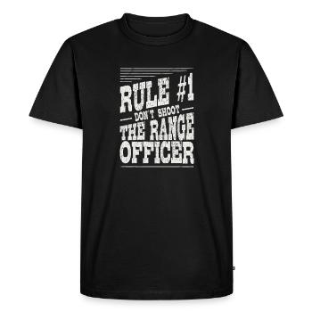 Règle 1 Officier de champ de tir IPSC - T-shirt Premium bio Homme - noir - Devant - Nico (187cm)