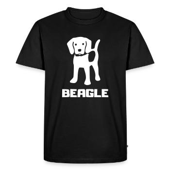 beagle - T-shirt Premium bio Homme - noir - Devant - Nico (187cm)