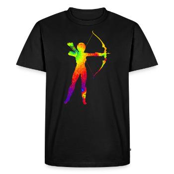 Archer Shooting Sports Sports Shooters Cadeau - T-shirt Premium bio Homme - noir - Devant - Nico (187cm)