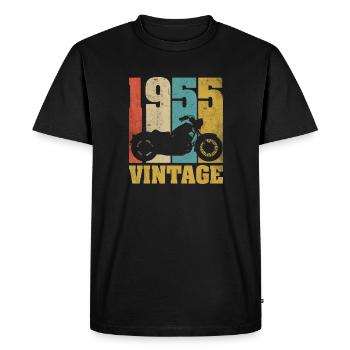 1955 Né anniversaire motard motard cadeau - T-shirt Premium bio Homme - noir - Devant - Nico (187cm)