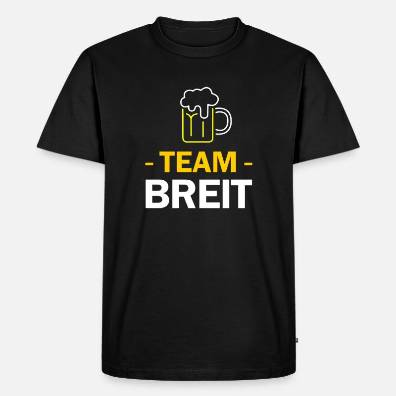 Team Breit - Männer Premium Bio T-Shirt - Schwarz