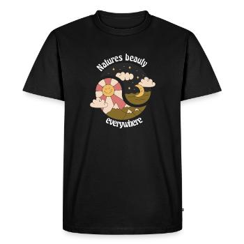 Natures Beauty Everywhere Retro Nature Designs - T-shirt Premium bio Homme - noir - Devant - Nico (187cm)