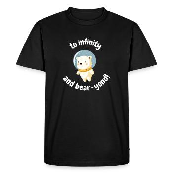 Cute Polar Bear Cartoon Style Kids Tshirt - Men's Premium Organic T-Shirt - black - Front - Nico (187cm)