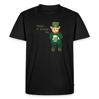 Bonne fête de la Saint-Patrick - T-shirt Premium bio Homme - noir - Devant - Nico (187cm)