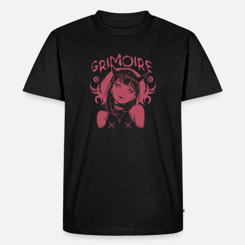 Grimoire - Männer Premium Bio T-Shirt - Schwarz