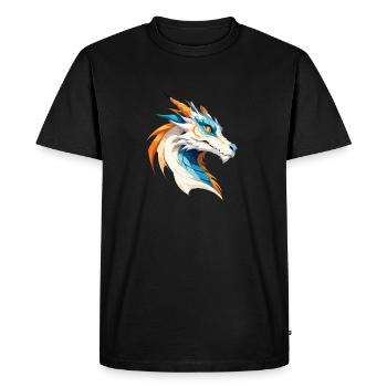 Dragon Vector Art with Vibrant Colors Illustration - Men's Premium Organic T-Shirt - black - Front - Nico (187cm)