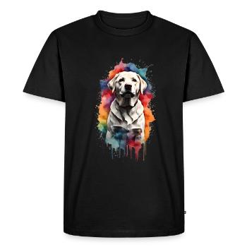 Labrador Retriever - Men's Premium Organic T-Shirt - black - Front - Nico (187cm)
