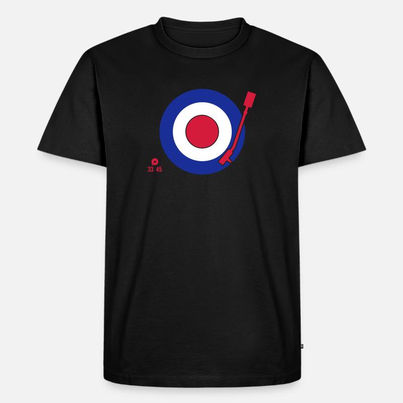 Vinyl Mod Sign - Männer Premium Bio T-Shirt - Schwarz