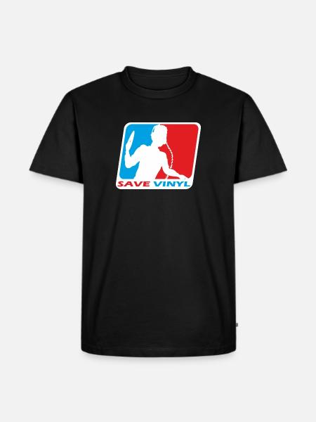 Deejay - Save Vinyl - Männer Premium Bio T-Shirt - Schwarz