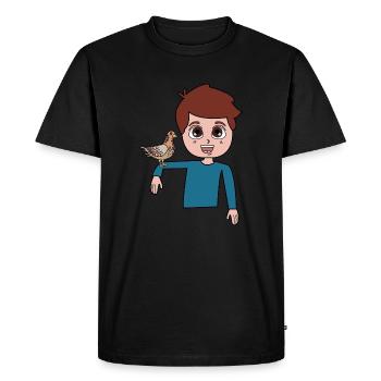 Conception de garçon de pigeon pour les amateurs de pigeons - T-shirt Premium bio Homme - noir - Devant - Nico (187cm)