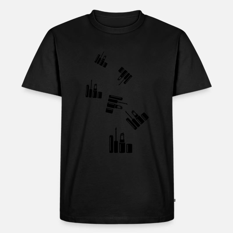 Make Up Kosmetik Icon - Männer Premium Bio T-Shirt - Schwarz
