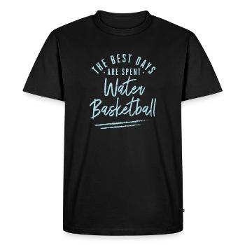 The Best Days Are Spent Water Basketball Sayings - Men's Premium Organic T-Shirt - black - Front - Nico (187cm)