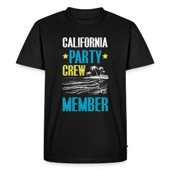 Équipe de fête en Californie - T-shirt Premium bio Homme - noir - Devant - Nico (187cm)