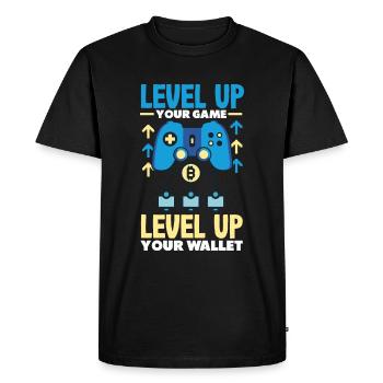 Crypto-monnaie Récompenses Gaming Blockchain Gamer - T-shirt Premium bio Homme - noir - Devant - Nico (187cm)
