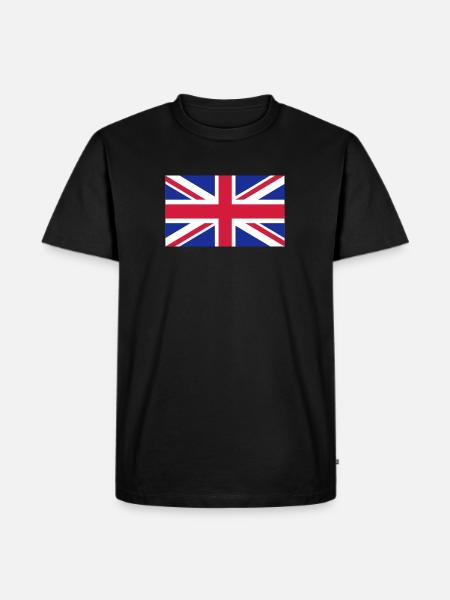 Royaume-Uni Drapeau (Union Jack) - T-shirt Premium bio Homme - noir