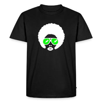 afro girl 2farbig - T-shirt Premium bio Homme - noir - Devant - Nico (187cm)